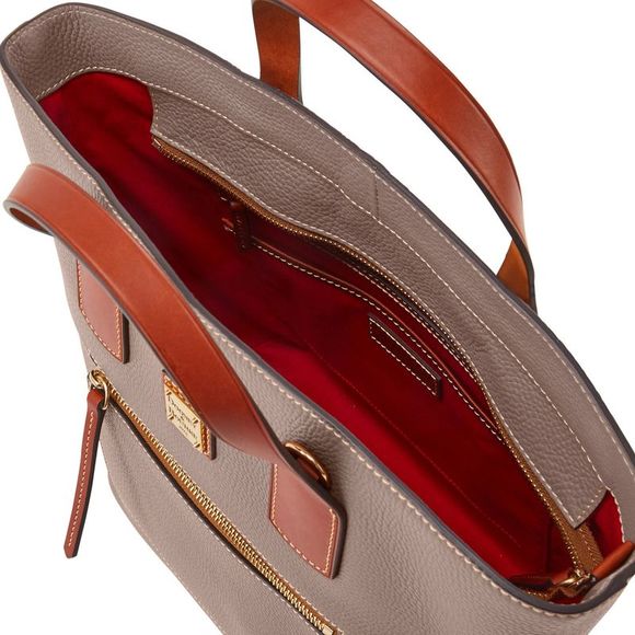 Dooney & Bourke Pebble Grain Darla Shopper Tote - Taupe - Picture 3 of 4
